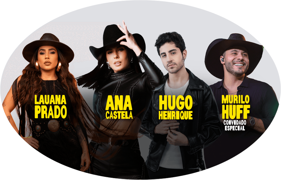 Lauana Prado, Ana Castela, Hugo Henrique e Murilo Huff